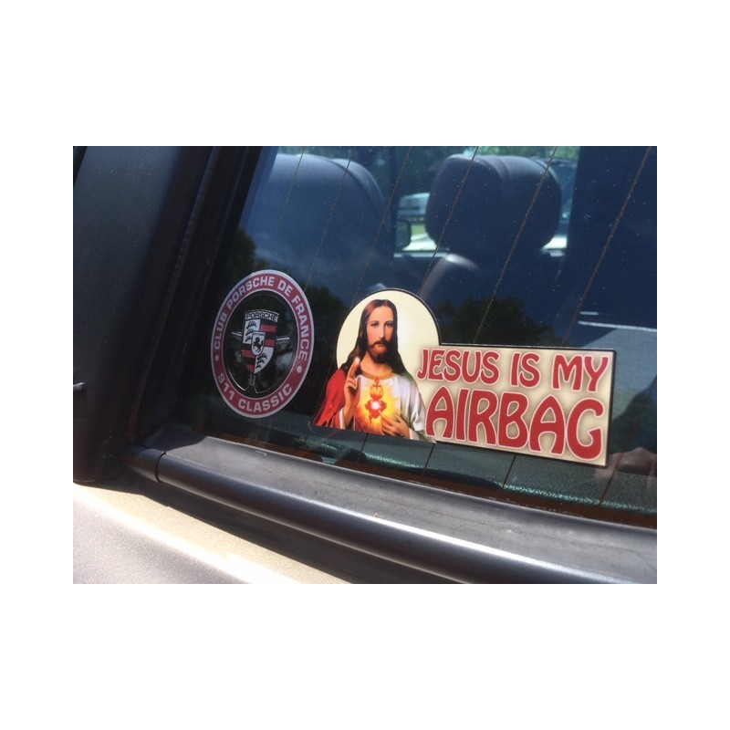 JESUS IS MY AIRBAG VW VAG EURO Vinyl Decal Sticker Skate BMX Autocollant Skateboard