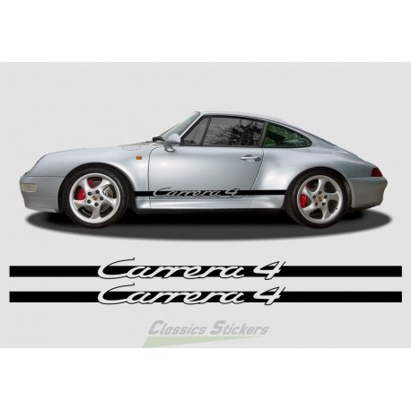 Contoured side strips stickers for Porsche Carrera - Star Sam