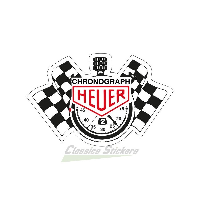 Tag Heuer Chronograph Sticker Vinyl Decal Vintage Race Racing Rally 3322-0620 