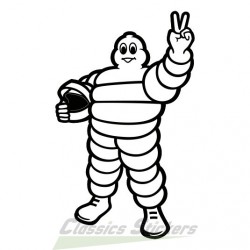 Autocollant rond Bibendum italien - Boutique de l'Aventure Michelin