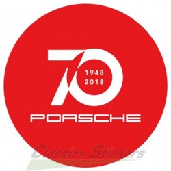 70 years round badge