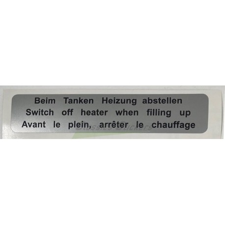 Switch off heater when filling up label