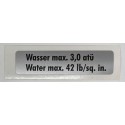 Water max 42 lb sticker