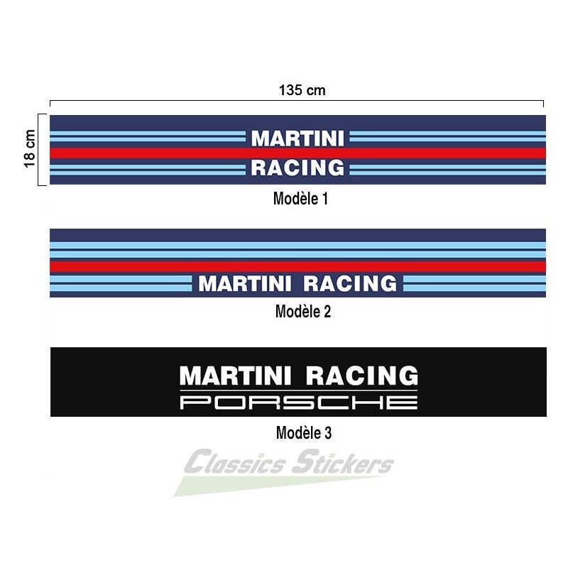 Bandeau pare soleil Martini Racing