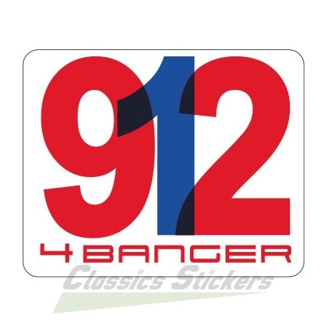 Porsche 912 4 Banger Sticker