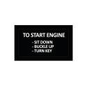 Start engine sticker