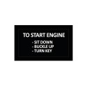 Start engine sticker