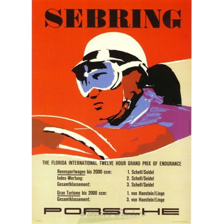 Sebring motor racing poster