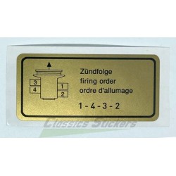 4 cylinder firing order label