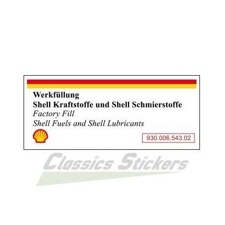 Shell Fuel & Oil Air Box Sticker