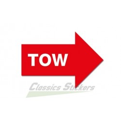 Tow boom sticker