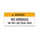 Sticker Warning pas d'airbag ni d'abs