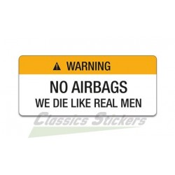 Sticker Warning pas d'airbag ni d'abs