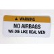 Sticker Warning pas d'airbag ni d'abs