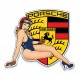 Sticker Pinup vintage Porsche