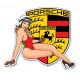 Sticker Pinup vintage Porsche
