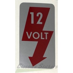 Etiquette 12 volt