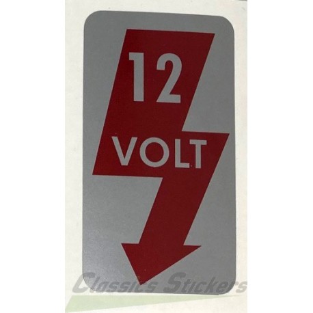 12 volt label