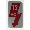 12 volt label