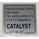 Catalytic Converter decal