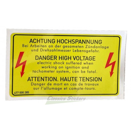 Danger High voltage label