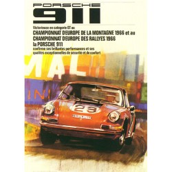 Porsche 911 European Rally Championship 1966 poster