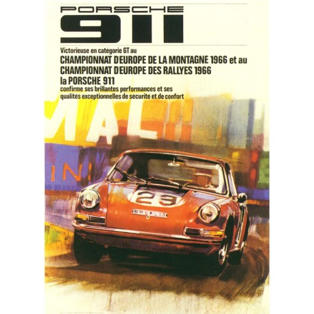 Porsche 911 European Rally Championship 1966 poster