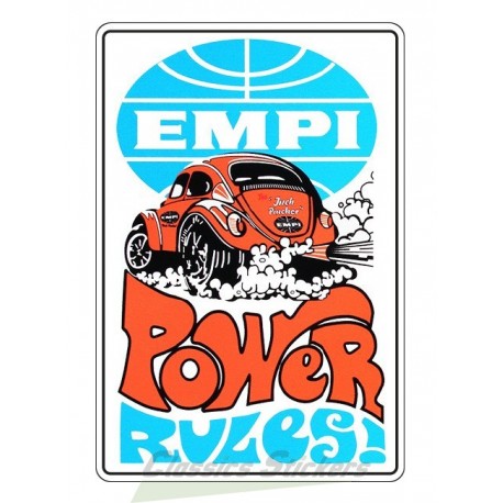 EMPI POWER RULES sticker