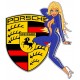 Sticker Pinup vintage Porsche 2