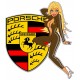 Sticker Pinup vintage Porsche 2