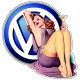 Sticker Pin-up VW