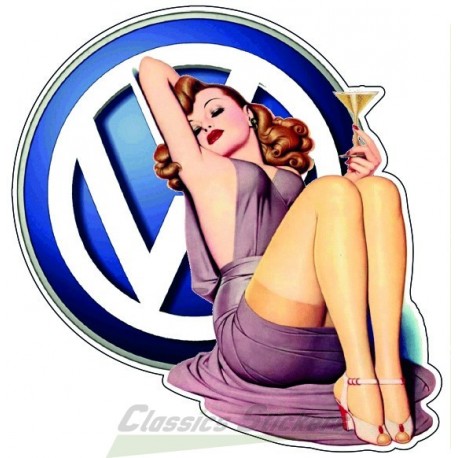Pin-up VW Sticker 