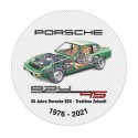 924 sticker 45 years anniversary Badge