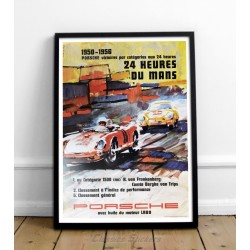 Affiche victoires porsche aux 24h du mans