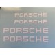 Kit 4 stickers of Porsche lettering for brake