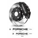Kit 4 stickers of Porsche lettering for brake