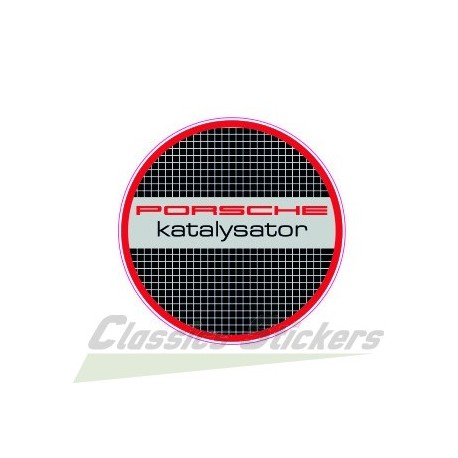 Porsche Katalysator Label