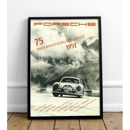 Affiche Porsche 356 - 75 International Siege 1952