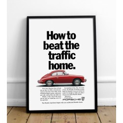 Porsche 356 advertising poster