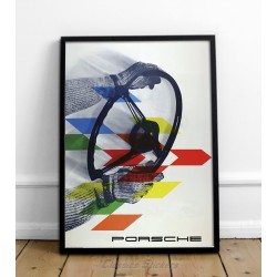 Porsche 356 poster - the steerling Wheel
