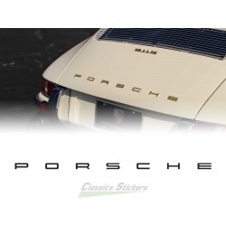 Porsche hood lettering