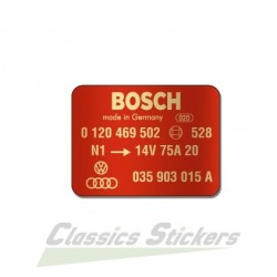 Red Bosch RPM Switch Decal