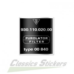 Purolator decal, 911/930 Turbo (75-77)