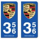 Kit 2 blasons Porsche 356