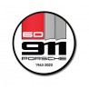 60 years of the 911 round sticker white