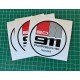 Sticker rond 60 ans de la 911 blanc