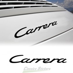 Carrera lettering for hood