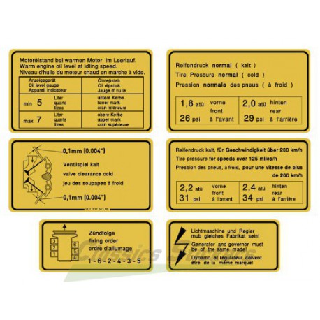 Pack adhésifs traverse moteur 911