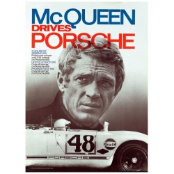 Affiche - Steve-mc-queen-porsche